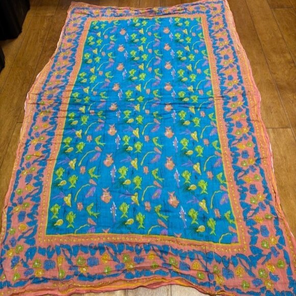 BIJOU Womens Cotton Lightweight Scarf Colorful Fish Sea Life Beach Casual Ocean - Picture 6 of 8